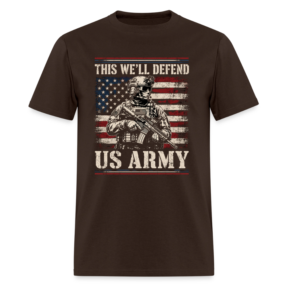 Defend American Soldiers | Short Sleeve T-Shirt - brown