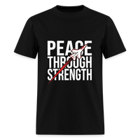 Peace Through Strength | Short Sleeve T-Shirt - black