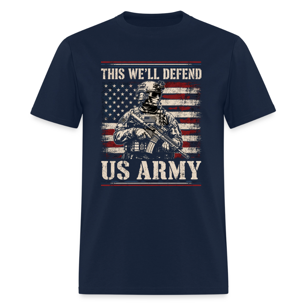 Defend American Soldiers | Short Sleeve T-Shirt - navy