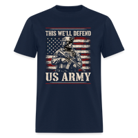 Defend American Soldiers | Short Sleeve T-Shirt - navy