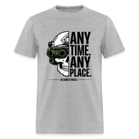 Any Time. Any Place. | Short Sleeve T-Shirt - heather gray
