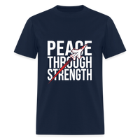 Peace Through Strength | Short Sleeve T-Shirt - navy