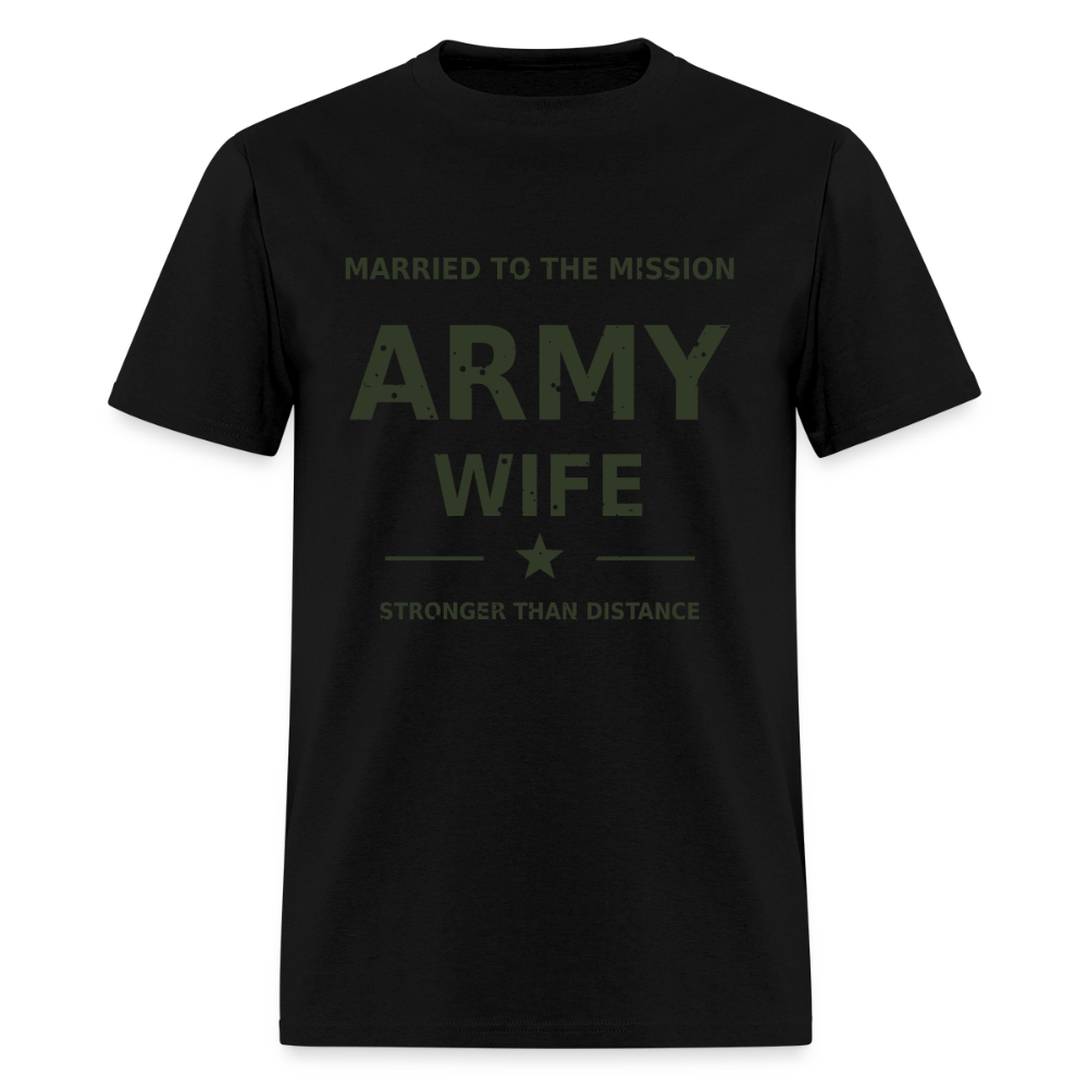 Proud Army Wife | Short Sleeve T-Shirt - black