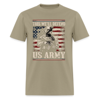Defend American Soldiers | Short Sleeve T-Shirt - khaki