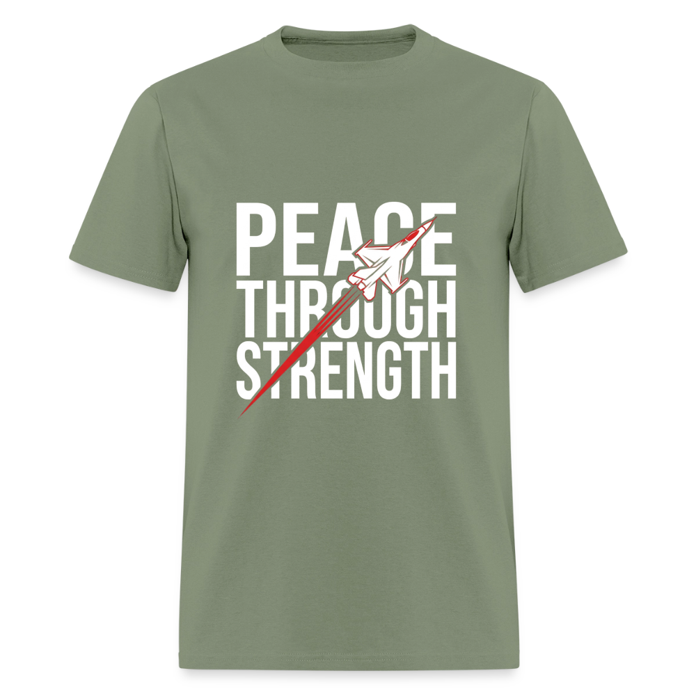 Peace Through Strength | Short Sleeve T-Shirt - military green