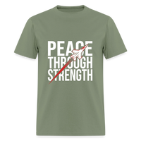 Peace Through Strength | Short Sleeve T-Shirt - military green