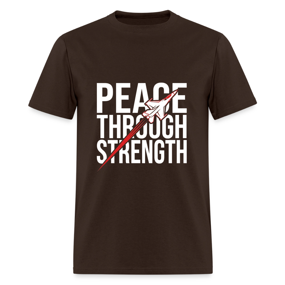 Peace Through Strength | Short Sleeve T-Shirt - brown