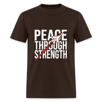 Peace Through Strength | Short Sleeve T-Shirt - brown