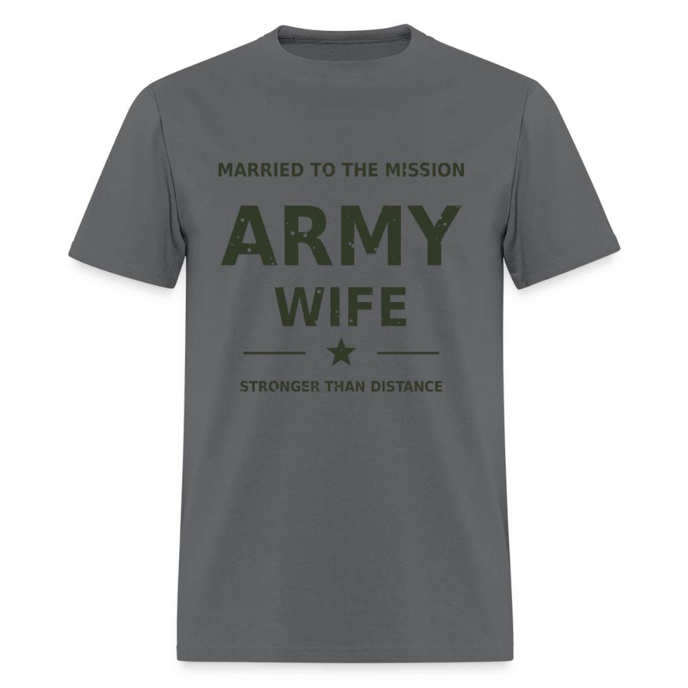 Proud Army Wife | Short Sleeve T-Shirt - charcoal