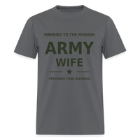 Proud Army Wife | Short Sleeve T-Shirt - charcoal