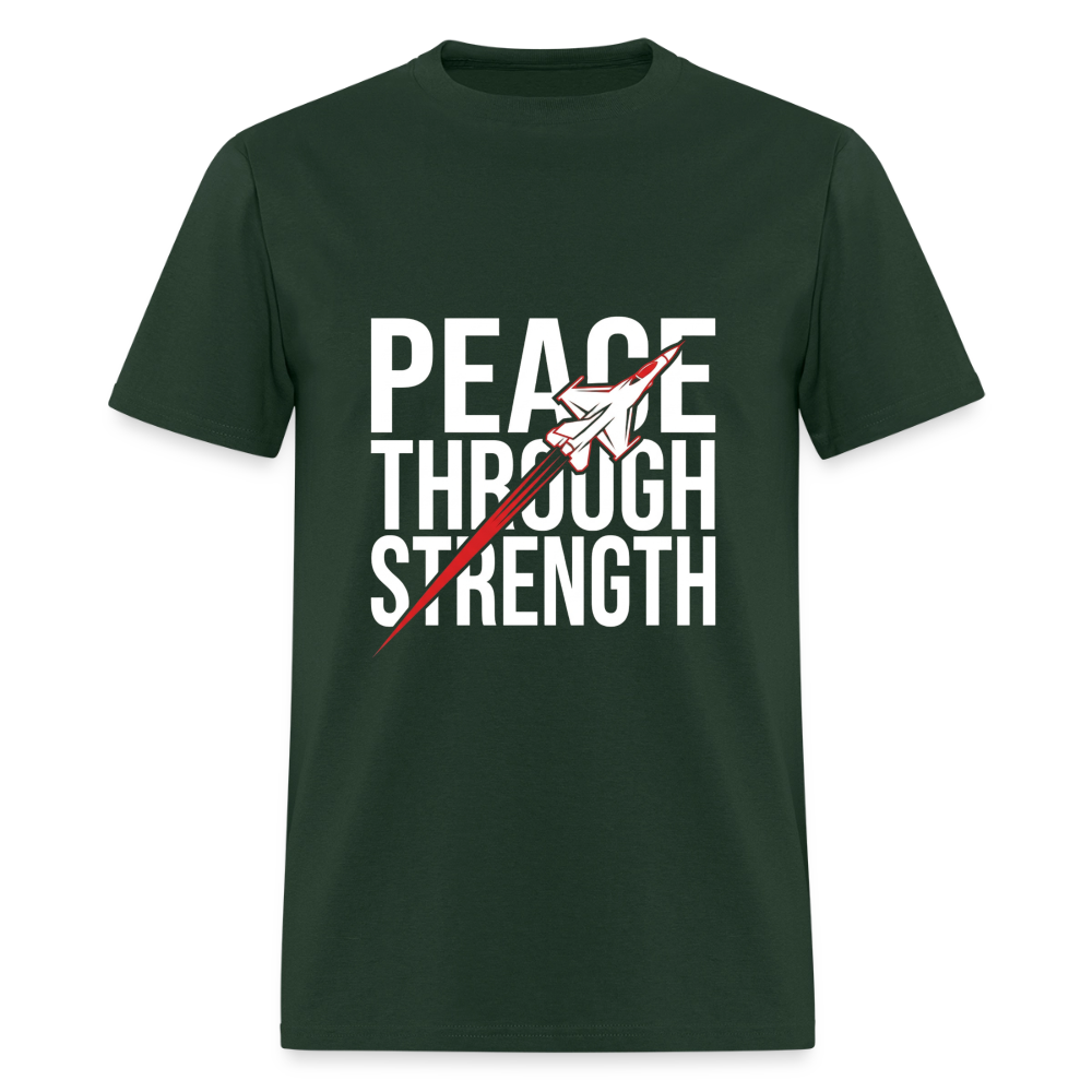 Peace Through Strength | Short Sleeve T-Shirt - forest green