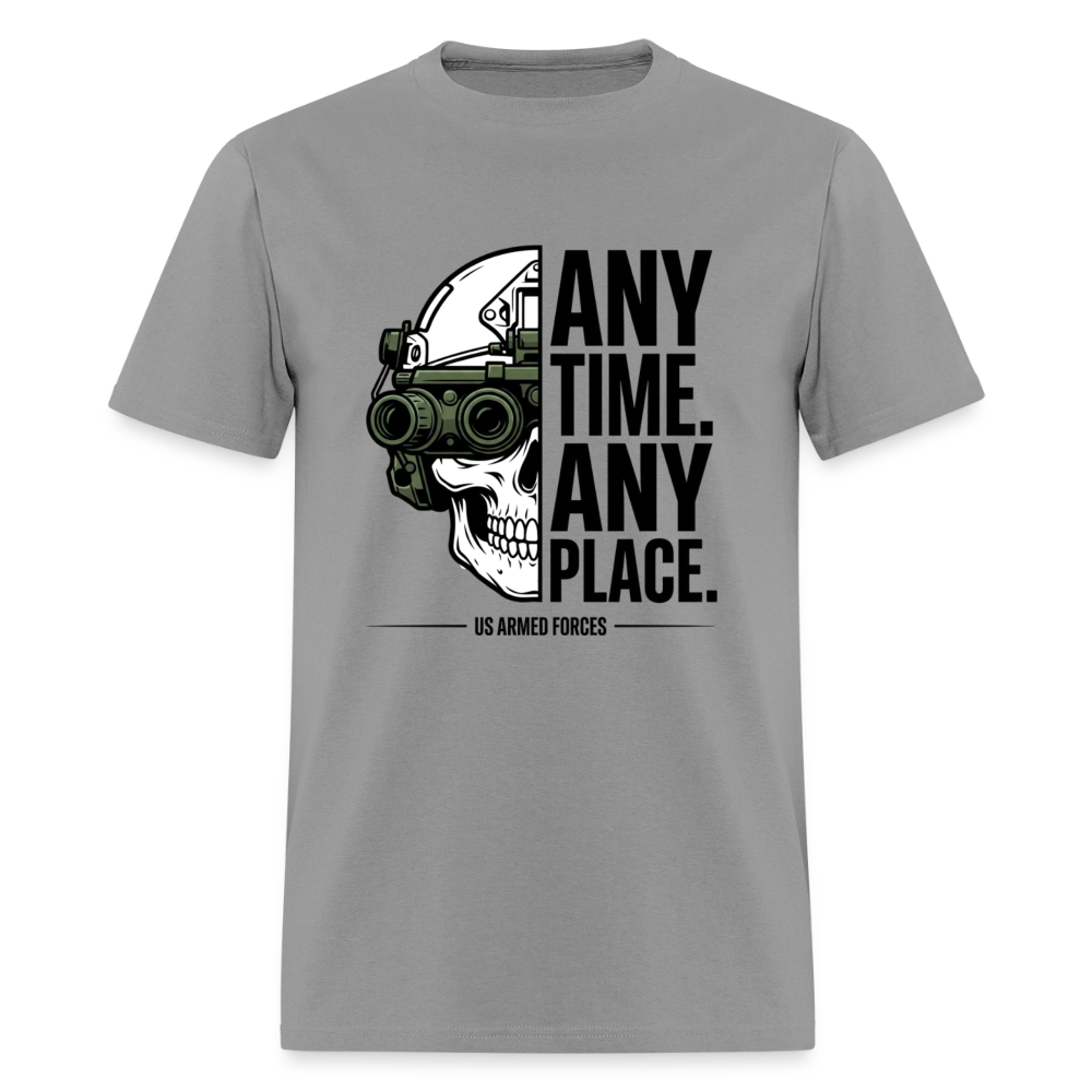 Any Time. Any Place. | Short Sleeve T-Shirt - rock
