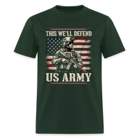 Defend American Soldiers | Short Sleeve T-Shirt - forest green