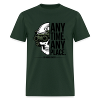 Any Time. Any Place. | Short Sleeve T-Shirt - forest green