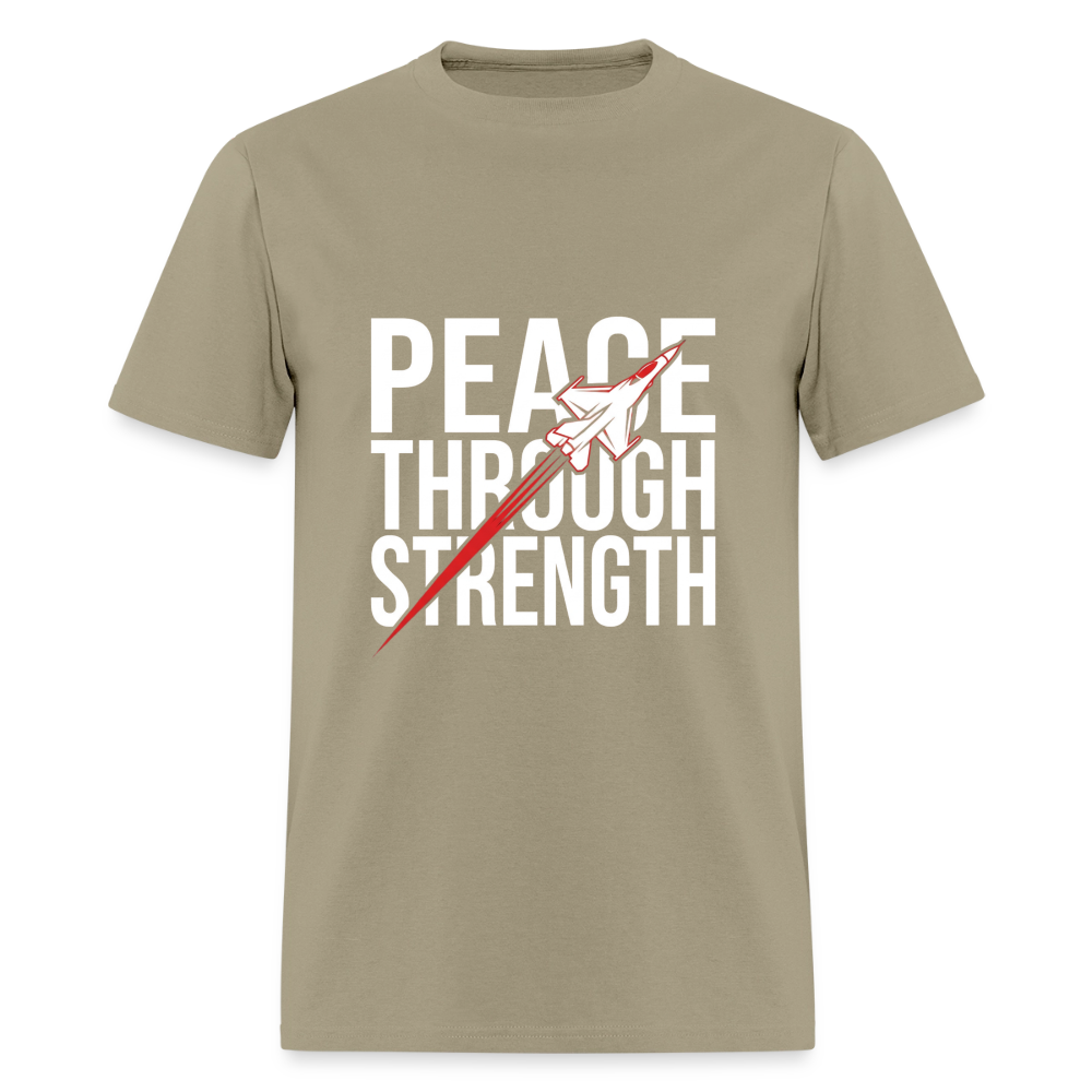 Peace Through Strength | Short Sleeve T-Shirt - khaki