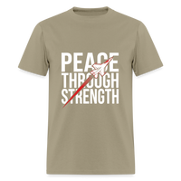 Peace Through Strength | Short Sleeve T-Shirt - khaki