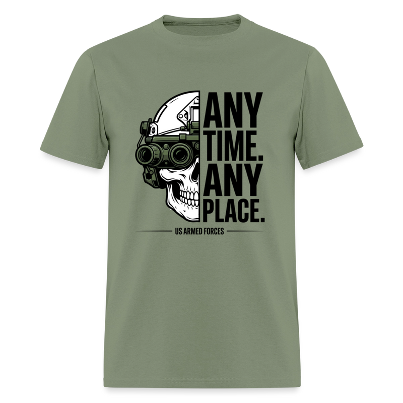 Any Time. Any Place. | Short Sleeve T-Shirt