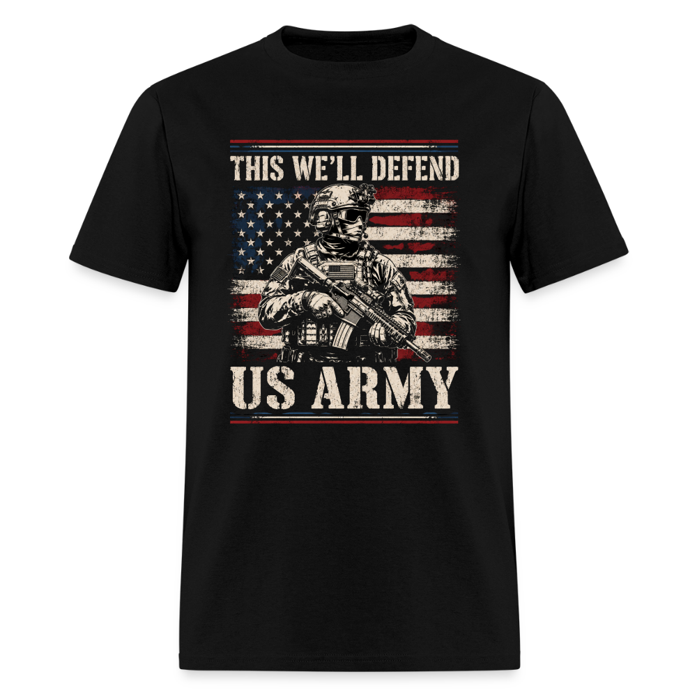 Defend American Soldiers | Short Sleeve T-Shirt - black