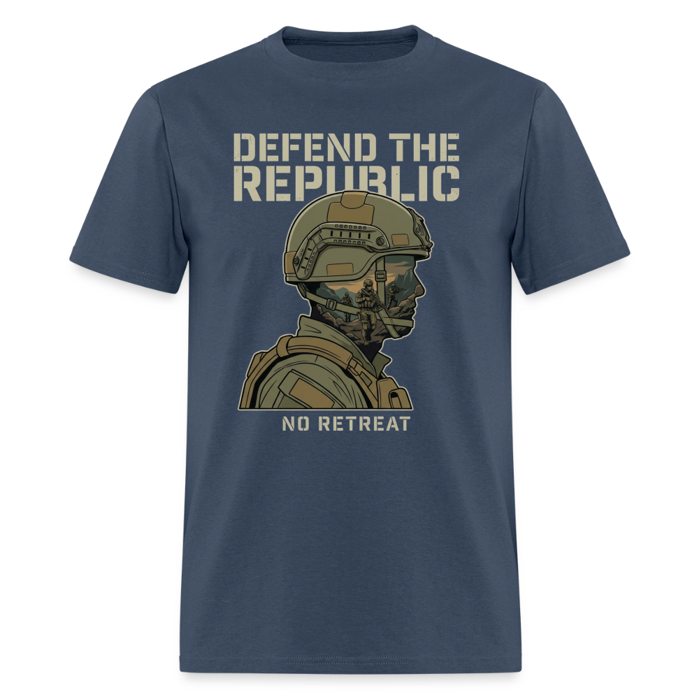 Defend The Republic | Short Sleeve T-Shirt -  blue dusk