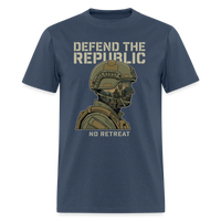 Defend The Republic | Short Sleeve T-Shirt -  blue dusk