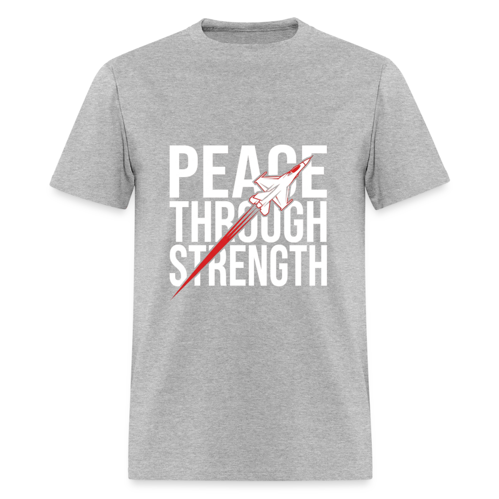 Peace Through Strength | Short Sleeve T-Shirt - heather gray